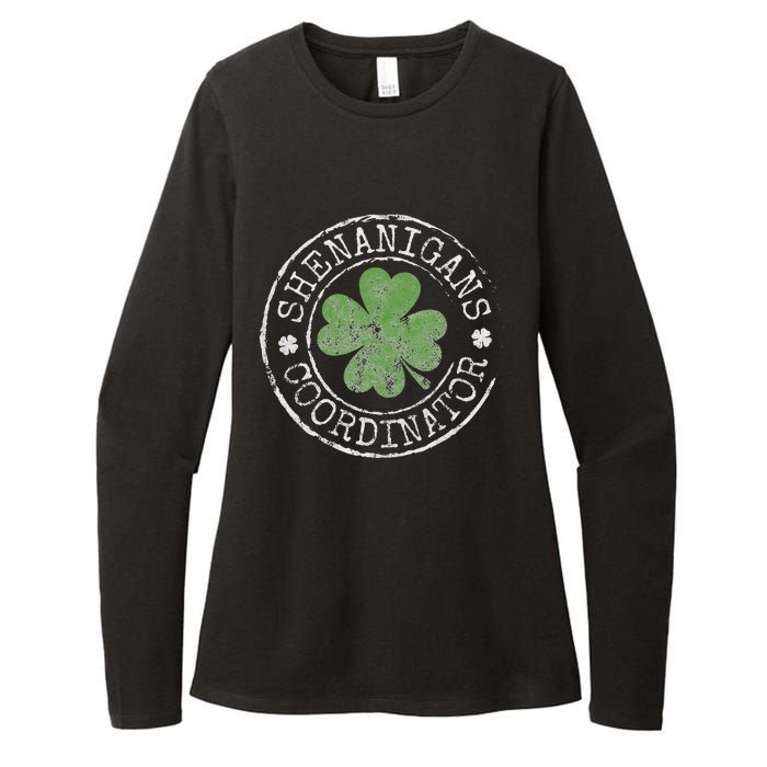 Shenanigans Coordinator Irish Clovers St Patricks Day Womens CVC Long Sleeve Shirt