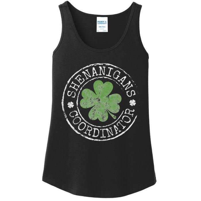 Shenanigans Coordinator Irish Clovers St Patricks Day Ladies Essential Tank