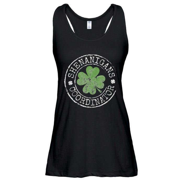 Shenanigans Coordinator Irish Clovers St Patricks Day Ladies Essential Flowy Tank