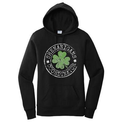 Shenanigans Coordinator Irish Clovers St Patricks Day Women's Pullover Hoodie