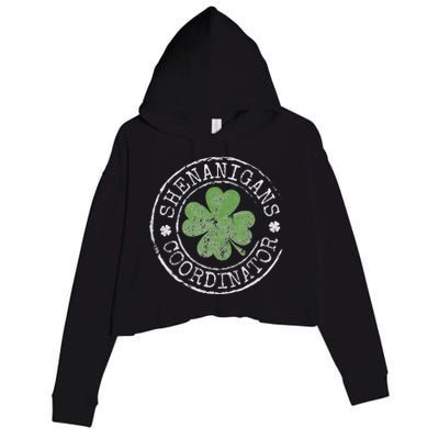 Shenanigans Coordinator Irish Clovers St Patricks Day Crop Fleece Hoodie