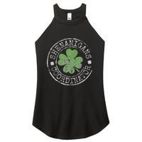 Shenanigans Coordinator Irish Clovers St Patricks Day Women's Perfect Tri Rocker Tank