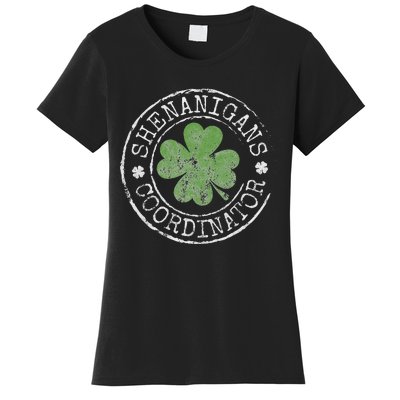 Shenanigans Coordinator Irish Clovers St Patricks Day Women's T-Shirt