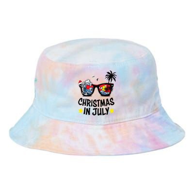 Sunglasses Christmas In July Santa Hat Summer Vacation Cute Tie Dye Newport Bucket Hat