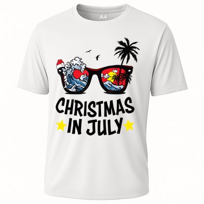 Sunglasses Christmas In July Santa Hat Summer Vacation Cute Performance Shirt