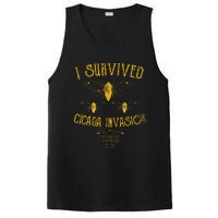 Survived Cicada Invasion Illinois Usa 2024 Yellow Grunge PosiCharge Competitor Tank