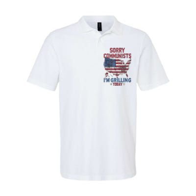 Sorry Communists Im Grilling Today Funny 4th Of July Bbq Softstyle Adult Sport Polo