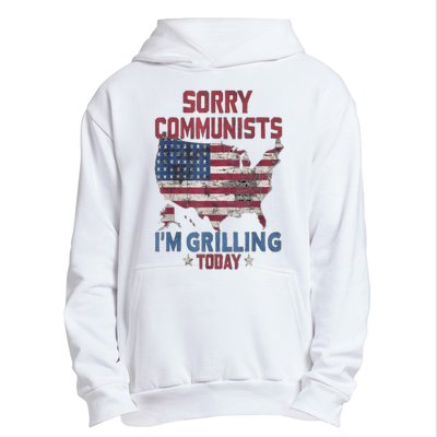 Sorry Communists Im Grilling Today Funny 4th Of July Bbq Urban Pullover Hoodie