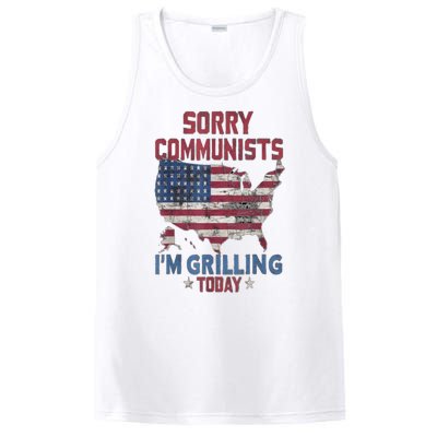 Sorry Communists Im Grilling Today Funny 4th Of July Bbq PosiCharge Competitor Tank