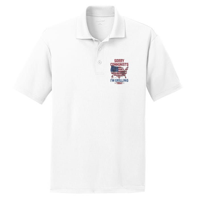 Sorry Communists Im Grilling Today Funny 4th Of July Bbq PosiCharge RacerMesh Polo