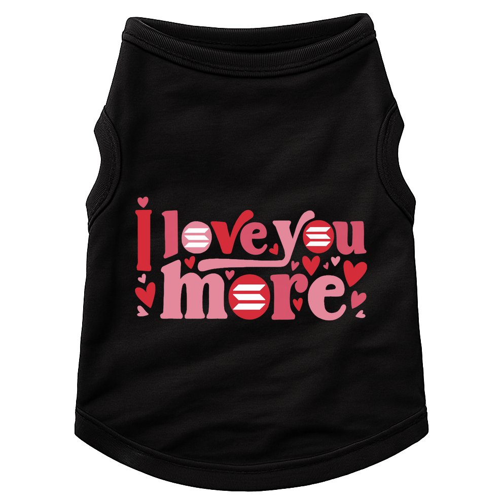 Solana Crypto I Love You More Cryptocurrency Pink Heart Premium Doggie Tank