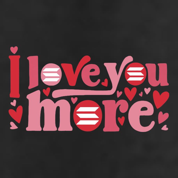 Solana Crypto I Love You More Cryptocurrency Pink Heart Premium Adult Drive Performance Visor