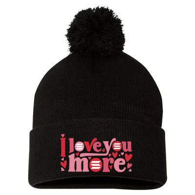 Solana Crypto I Love You More Cryptocurrency Pink Heart Premium Pom Pom 12in Knit Beanie