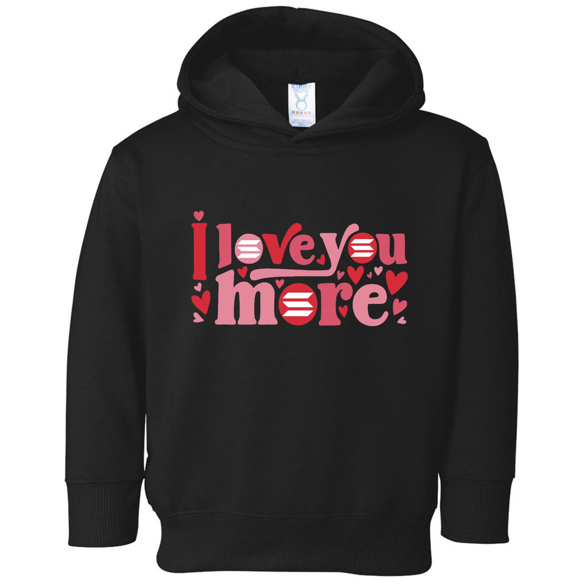 Solana Crypto I Love You More Cryptocurrency Pink Heart Premium Toddler Hoodie