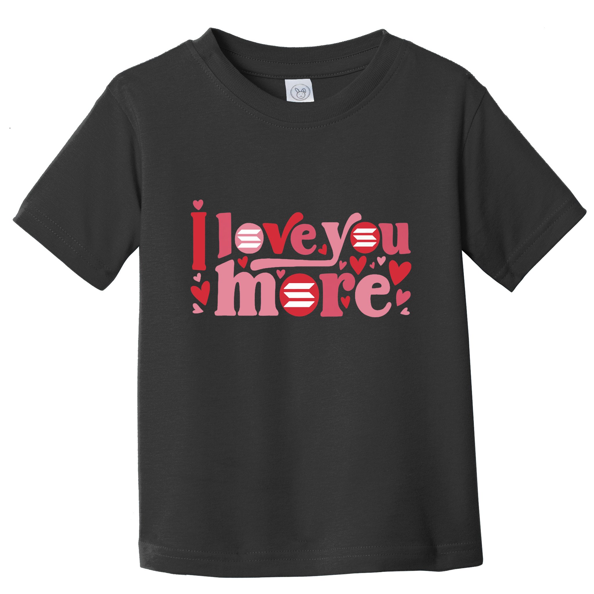 Solana Crypto I Love You More Cryptocurrency Pink Heart Premium Toddler T-Shirt