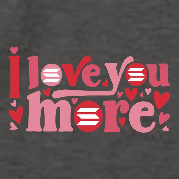 Solana Crypto I Love You More Cryptocurrency Pink Heart Premium Vector Backpack