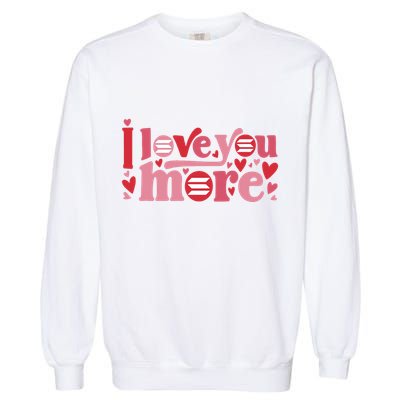 Solana Crypto I Love You More Cryptocurrency Pink Heart Premium Garment-Dyed Sweatshirt