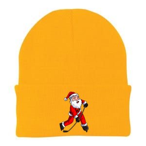 Santa Claus Ice Hockey Xmas Gift Knit Cap Winter Beanie