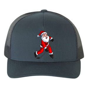 Santa Claus Ice Hockey Xmas Gift Yupoong Adult 5-Panel Trucker Hat