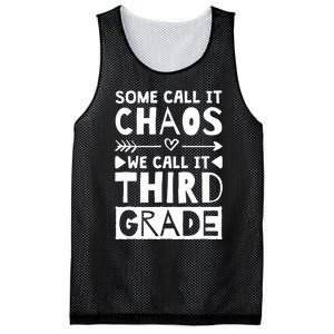 Some Call It Chaos We Call It Third Grade 3rd Grade Teacher Mesh Reversible Basketball Jersey Tank