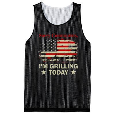 Sorry Communists Im Grilling Today Funny 4th Of July Bbq Mesh Reversible Basketball Jersey Tank