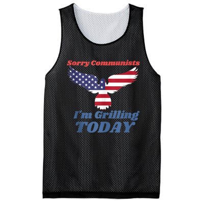 Sorry Communists Im Grilling Today Funny 4th Of July Bbq Mesh Reversible Basketball Jersey Tank