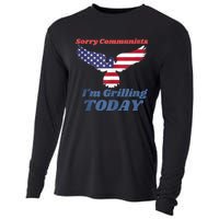 Sorry Communists Im Grilling Today Funny 4th Of July Bbq Cooling Performance Long Sleeve Crew