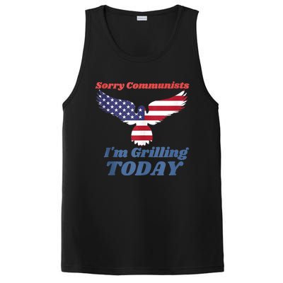 Sorry Communists Im Grilling Today Funny 4th Of July Bbq PosiCharge Competitor Tank