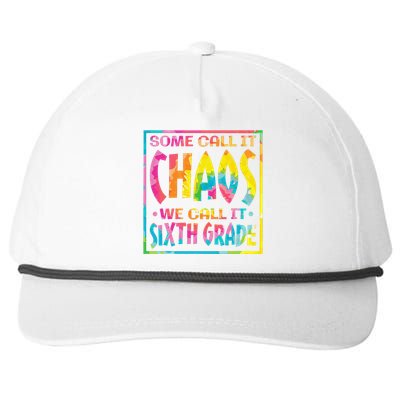 Some Call It Chaos We Call It Sixth Grade Snapback Five-Panel Rope Hat