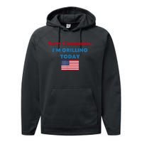 Sorry Communists Im Grilling Today Funny 4th Of July Bbq Performance Fleece Hoodie