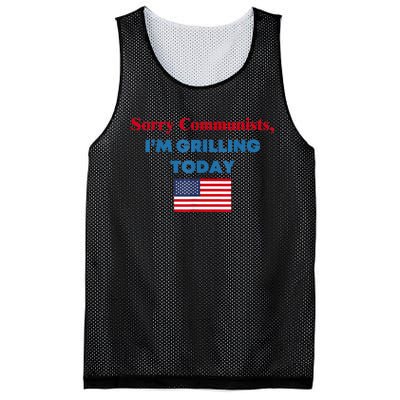 Sorry Communists Im Grilling Today Funny 4th Of July Bbq Mesh Reversible Basketball Jersey Tank