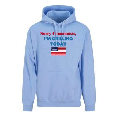 Sorry Communists Im Grilling Today Funny 4th Of July Bbq Unisex Surf Hoodie