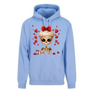 Skeleton Coffee Is My Valentine Funny Valentines Day Unisex Surf Hoodie