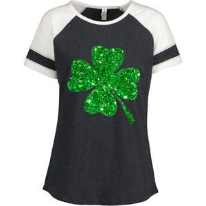 Clover Irish Shirt For St Patricks & Pattys Day Enza Ladies Jersey Colorblock Tee