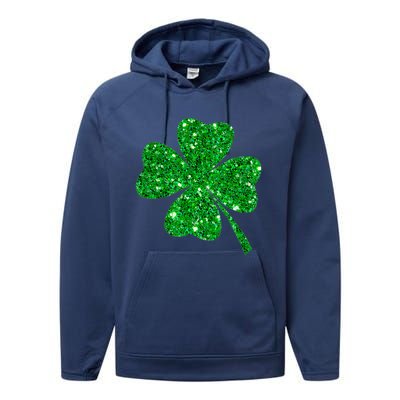 Clover Irish Shirt For St Patricks & Pattys Day Performance Fleece Hoodie