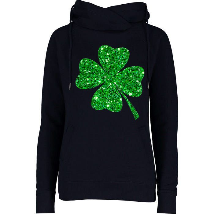 Clover Irish Shirt For St Patricks & Pattys Day Womens Funnel Neck Pullover Hood