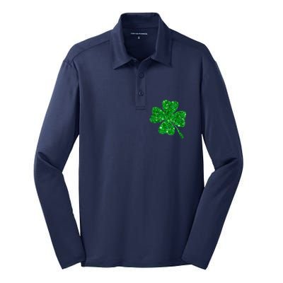 Clover Irish Shirt For St Patricks & Pattys Day Silk Touch Performance Long Sleeve Polo