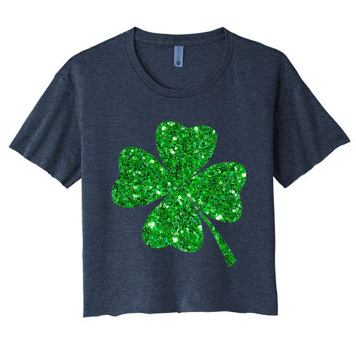 Clover Irish Shirt For St Patricks & Pattys Day Women's Crop Top Tee