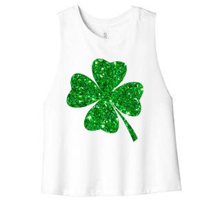 Clover Irish Shirt For St Patricks & Pattys Day Women's Racerback Cropped Tank