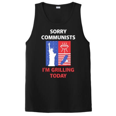 Sorry Communists Im Grilling Today Funny 4th Of July Bbq PosiCharge Competitor Tank