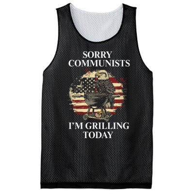 Sorry Communists Im Grilling Today Funny 4th Of July Bbq Mesh Reversible Basketball Jersey Tank