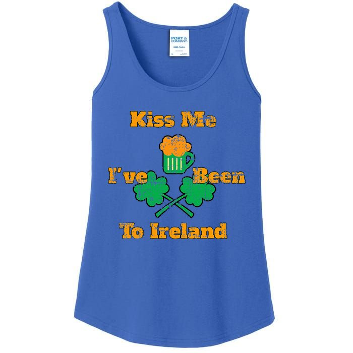 Shamrock Clover Ireland Gift Distressed Ladies Essential Tank