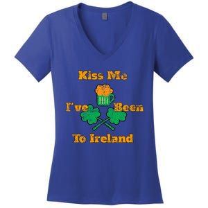 Shamrock Clover Ireland Gift Distressed Women's V-Neck T-Shirt