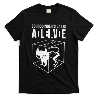 SchrodingerS Cat Is Alive Dead Paradox Science Geek T-Shirt