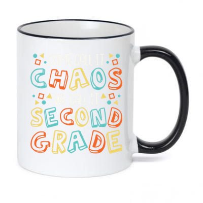 Some Call It Chaos We Call It Second Grade 2Nd Grade Teacher Gift 11oz Black Color Changing Mug