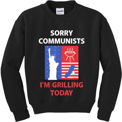 Sorry Communists IM Grilling Today Kids Sweatshirt