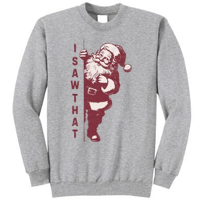 Santa Claus I Saw That Christmas Santa Is Watching You Tall Sweatshirt