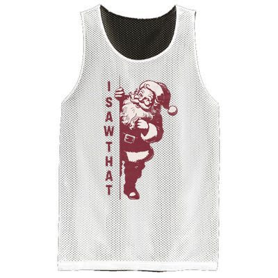 Santa Claus I Saw That Christmas Santa Is Watching You Mesh Reversible Basketball Jersey Tank