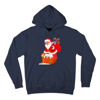 Santa Claus Into The Chimney Hoodie