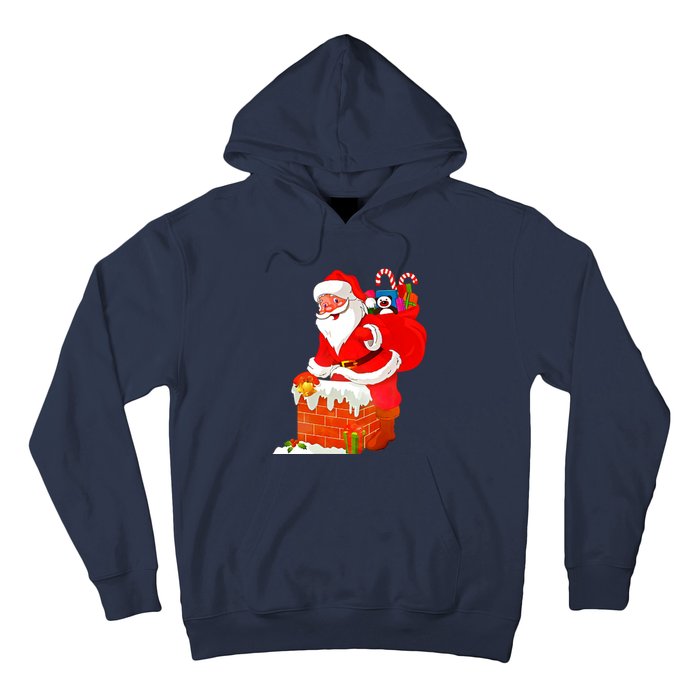 Santa Claus Into The Chimney Hoodie